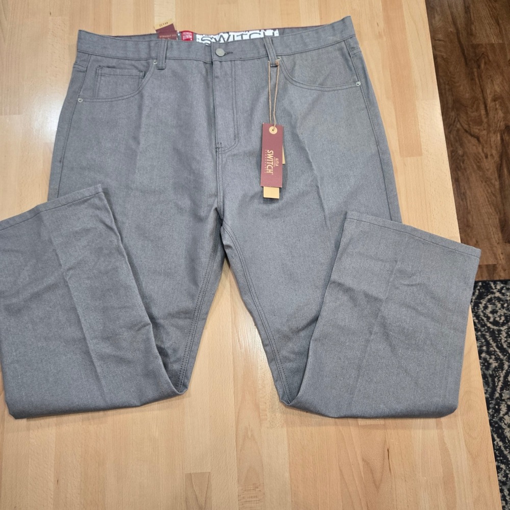 Switch New York & Co. Premium Denim Straight Fit Gray Jeans Mens 44x32 NWT